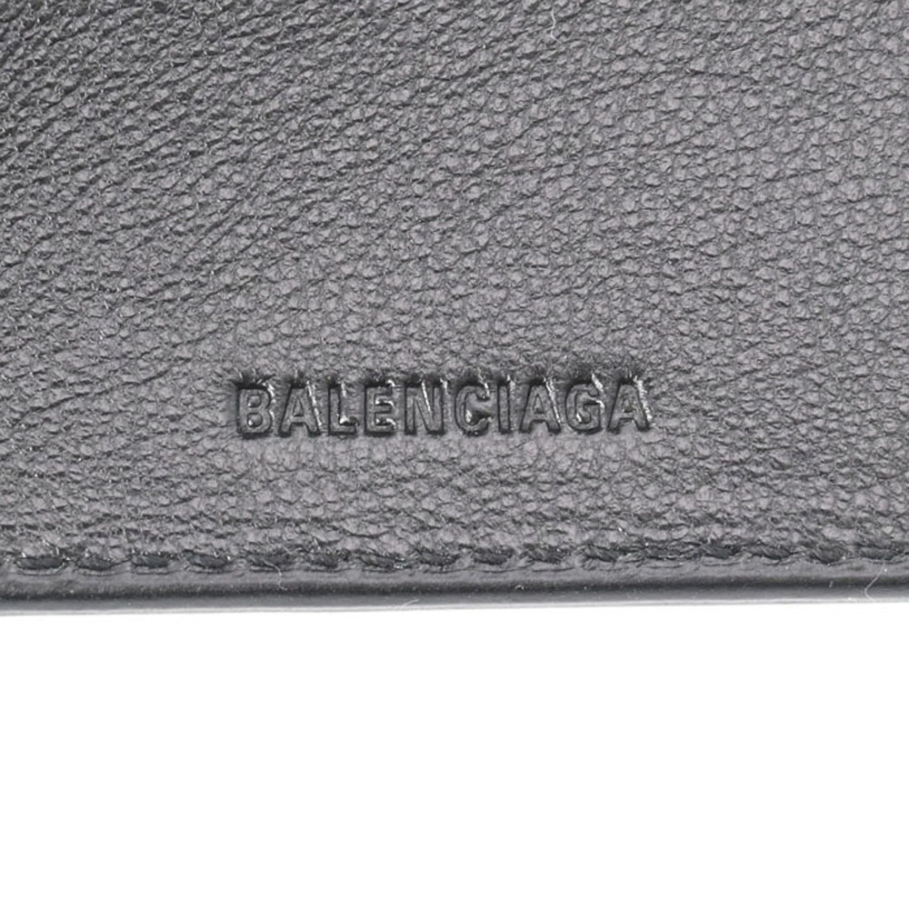 Balenciaga Cash Calfskin Compact Black fold Wallet Tri - Picture 11 of 12